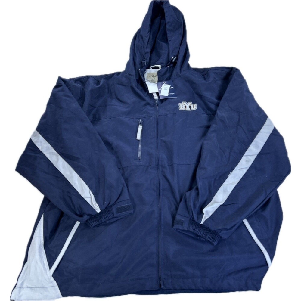 Vesi Sportswear BYU Cougars Coat Jacket Unisex Size XL Blue Vintage Old Stock